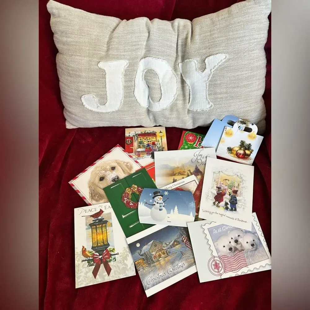 Christmas Holiday notecards with matching envelopes bulk bundle stationary